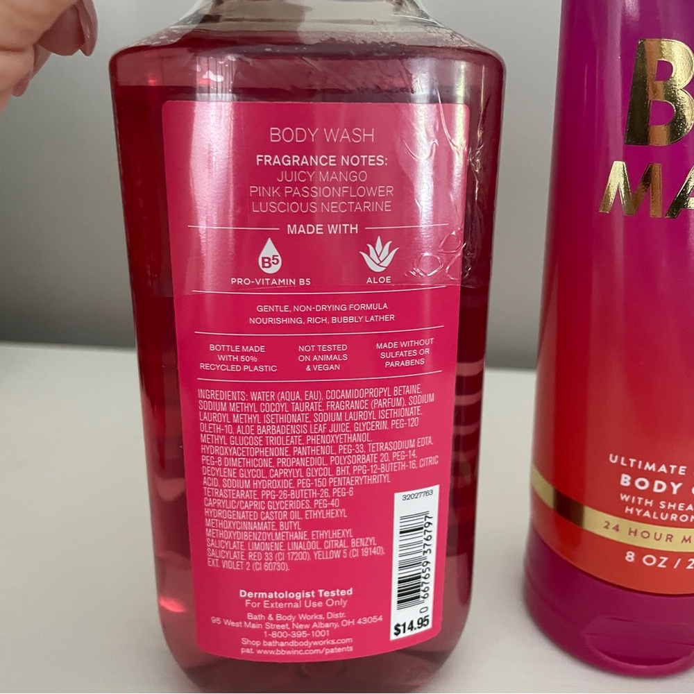 Bath & Body Works Bali Mango Body Wash Set - Red and Purple - Picture 2 of 5